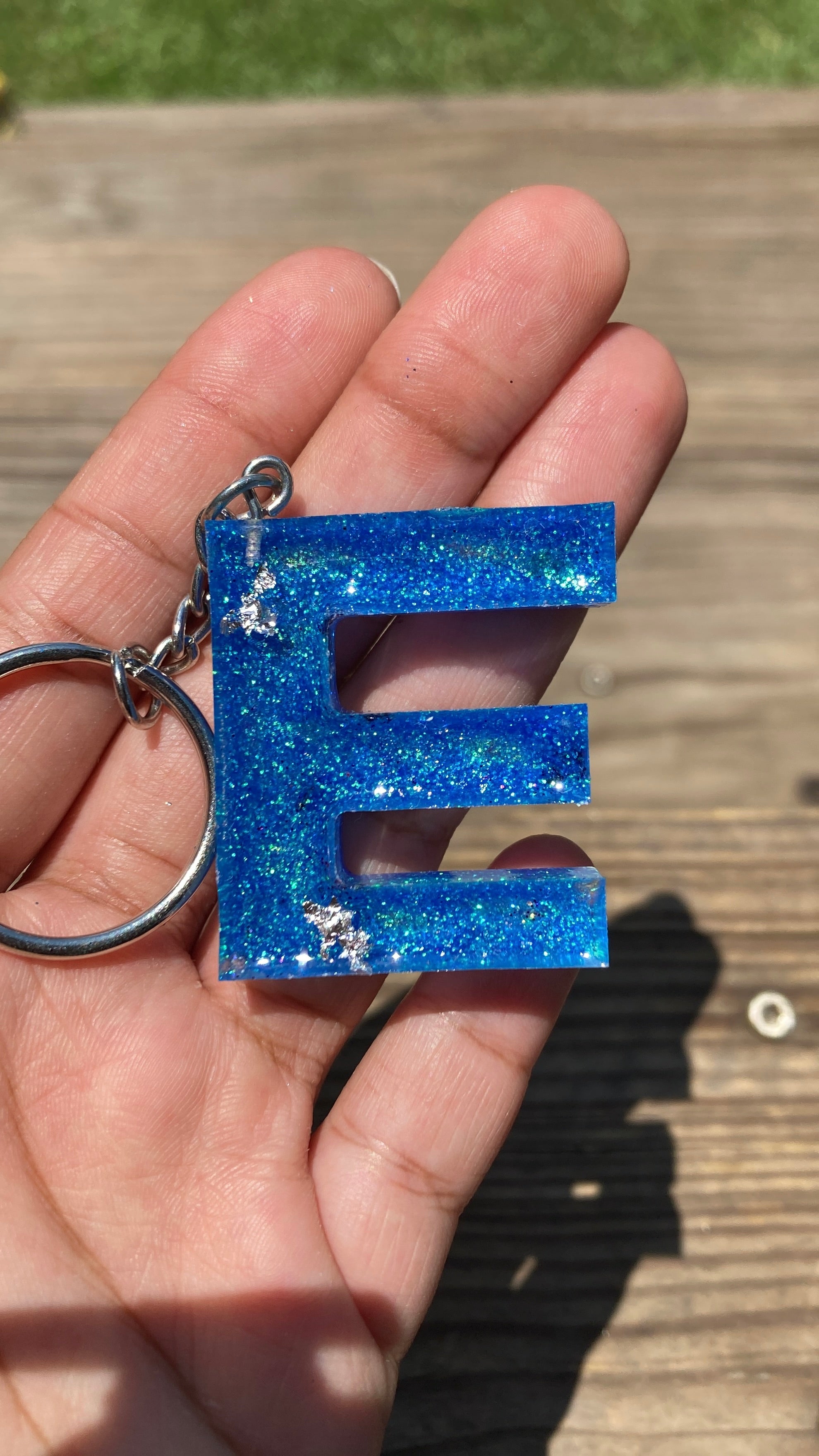 Letter E Keychain