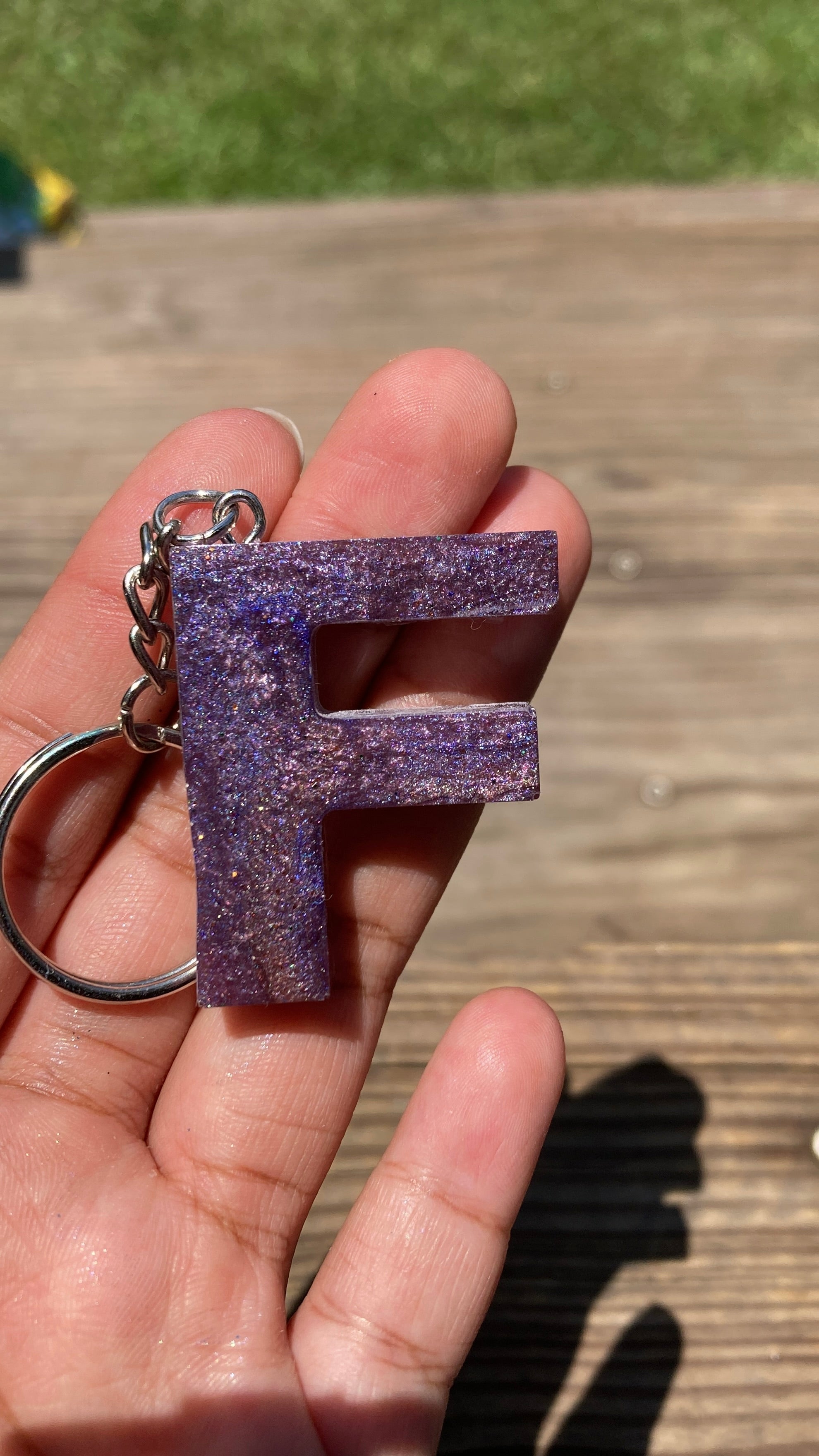 Letter F Keychain