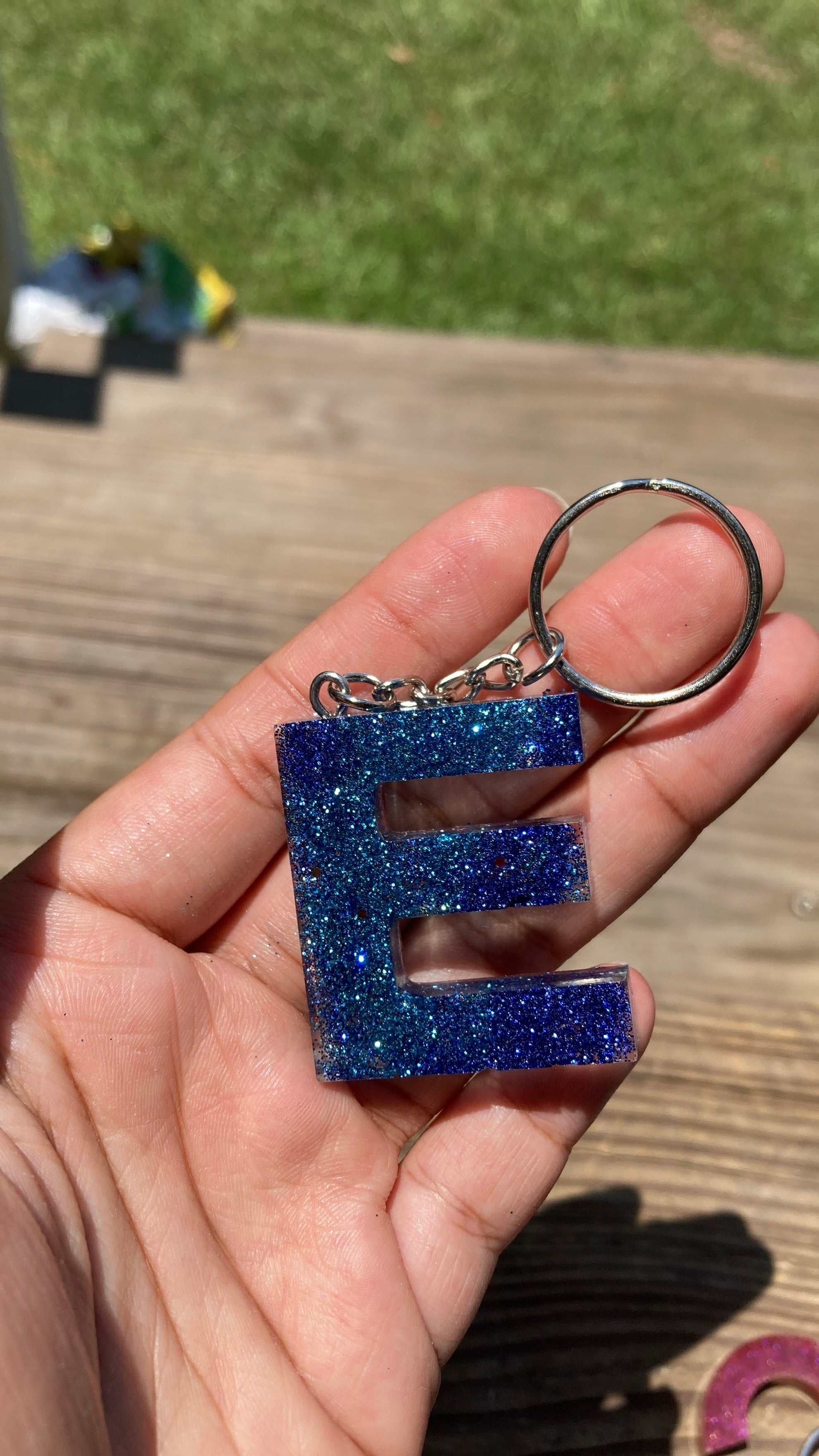 Letter E Keychain