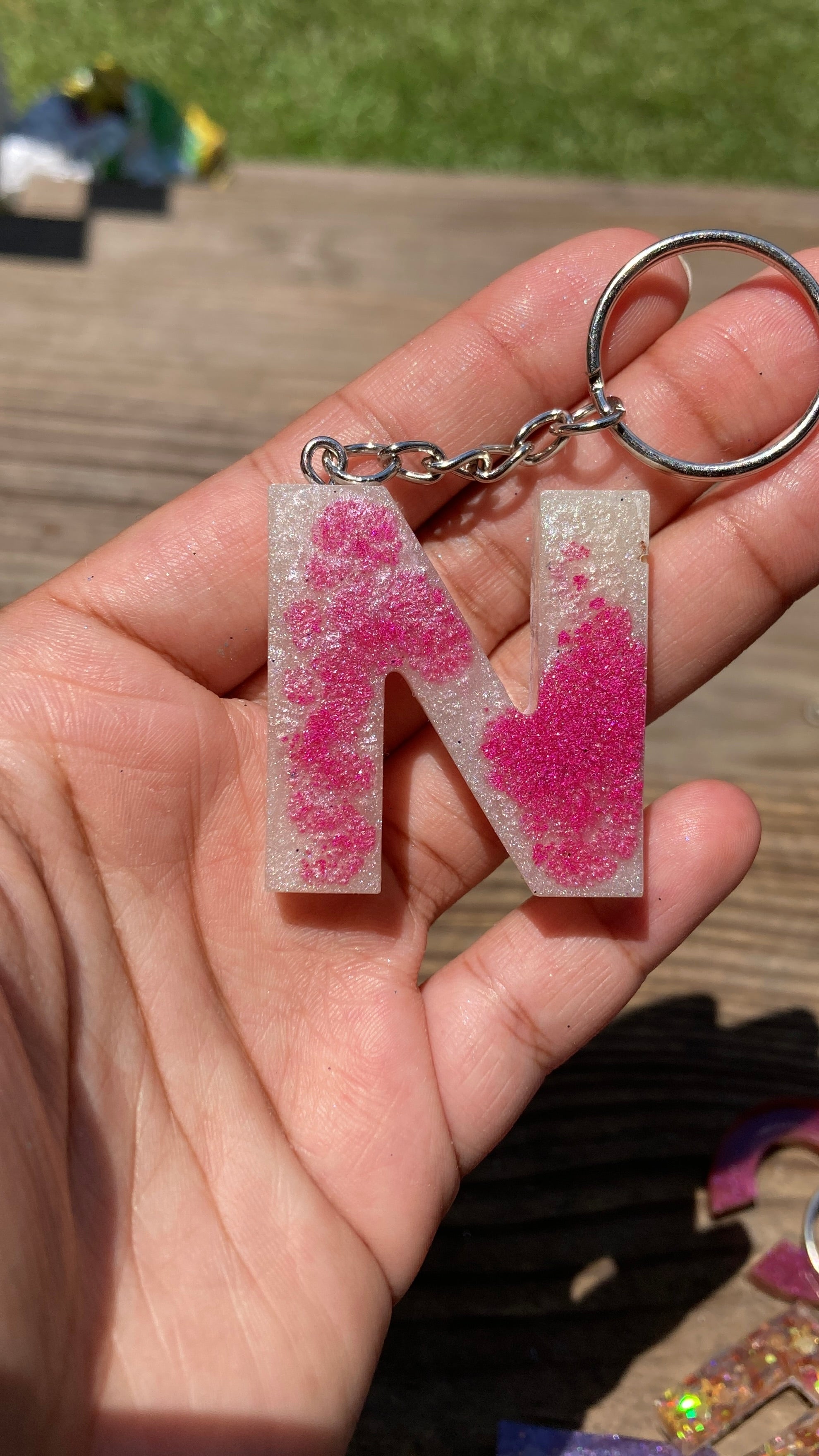 Letter N Keychain