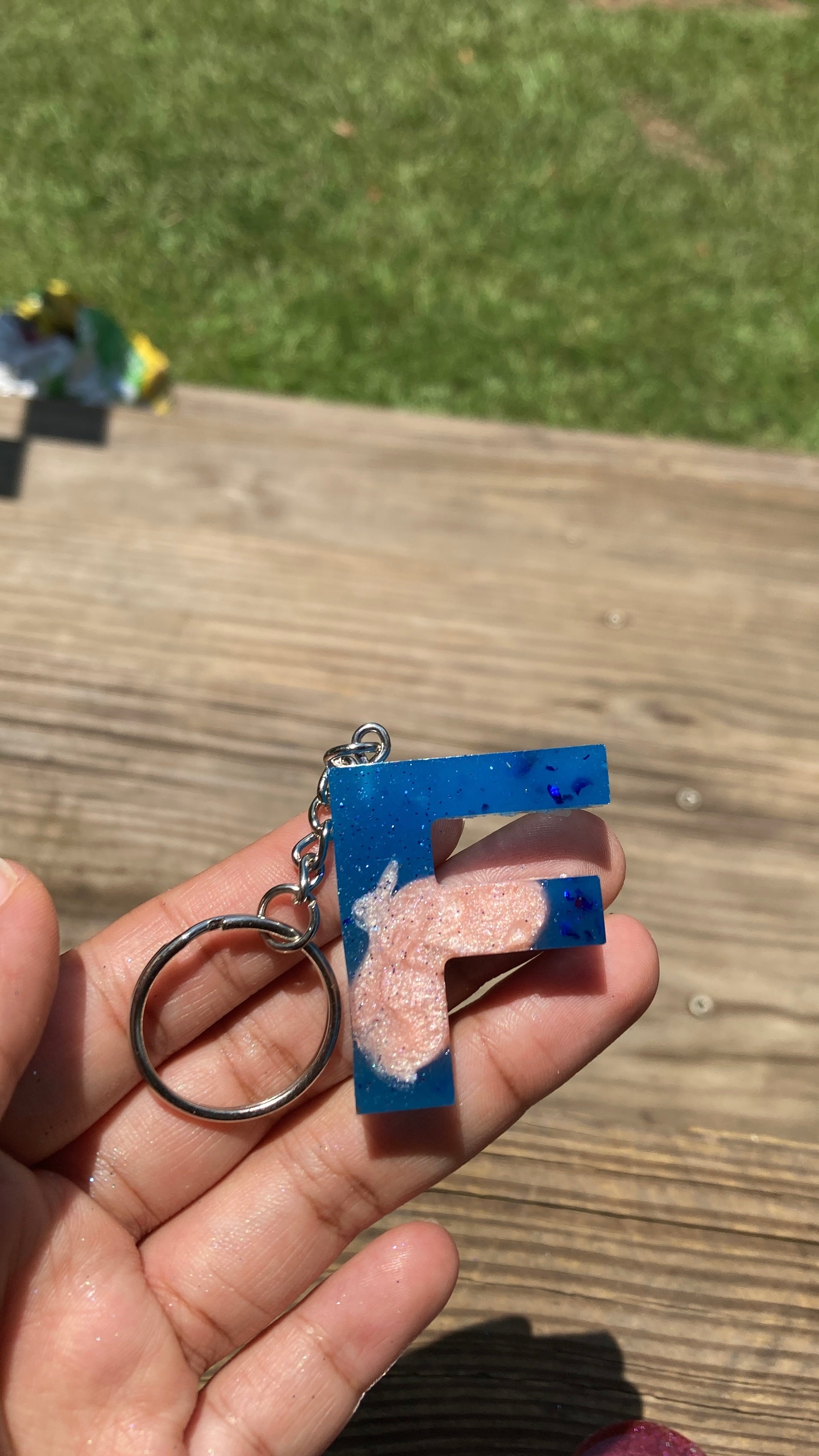 Letter F Keychain