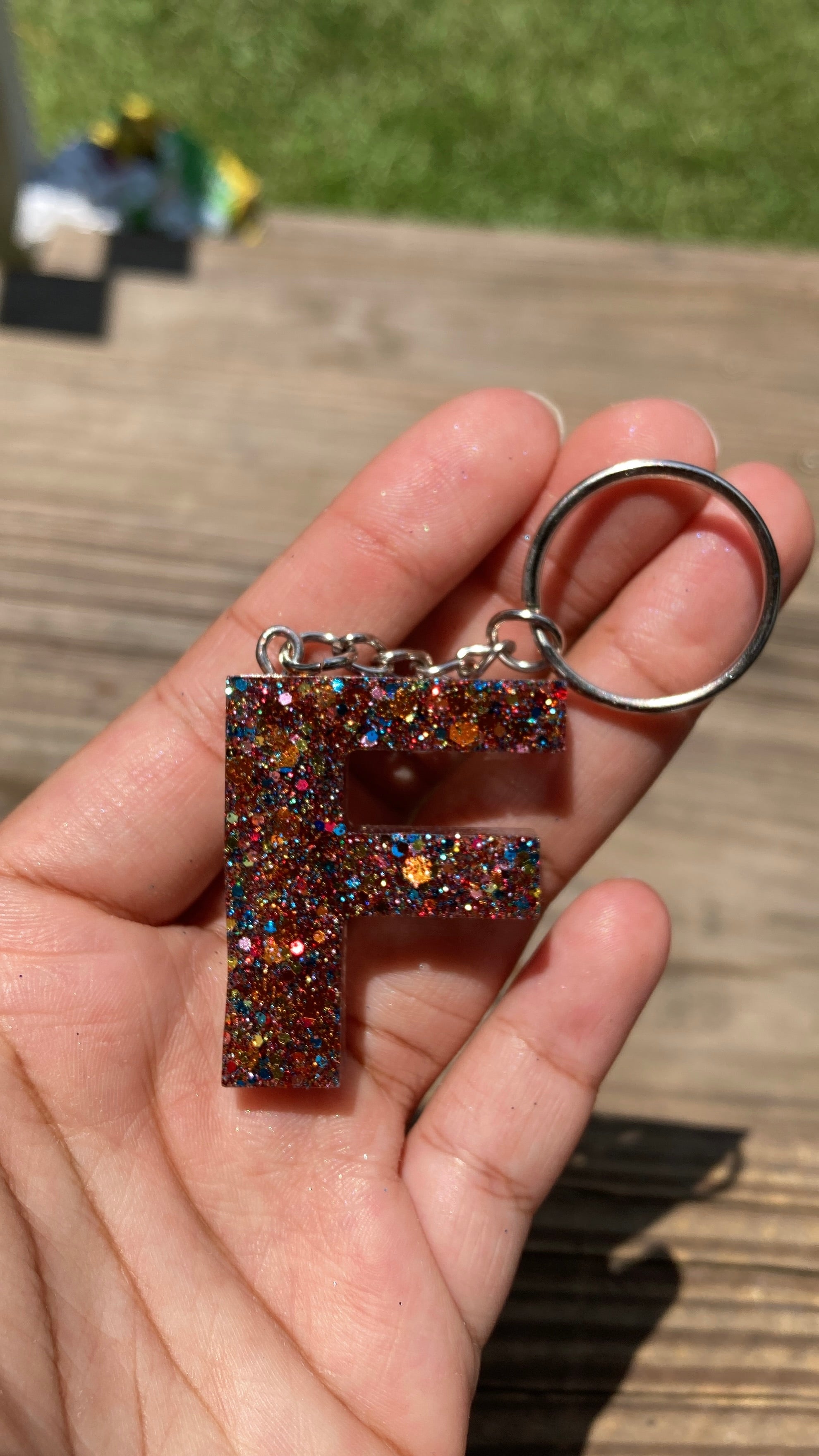 Letter F Keychain