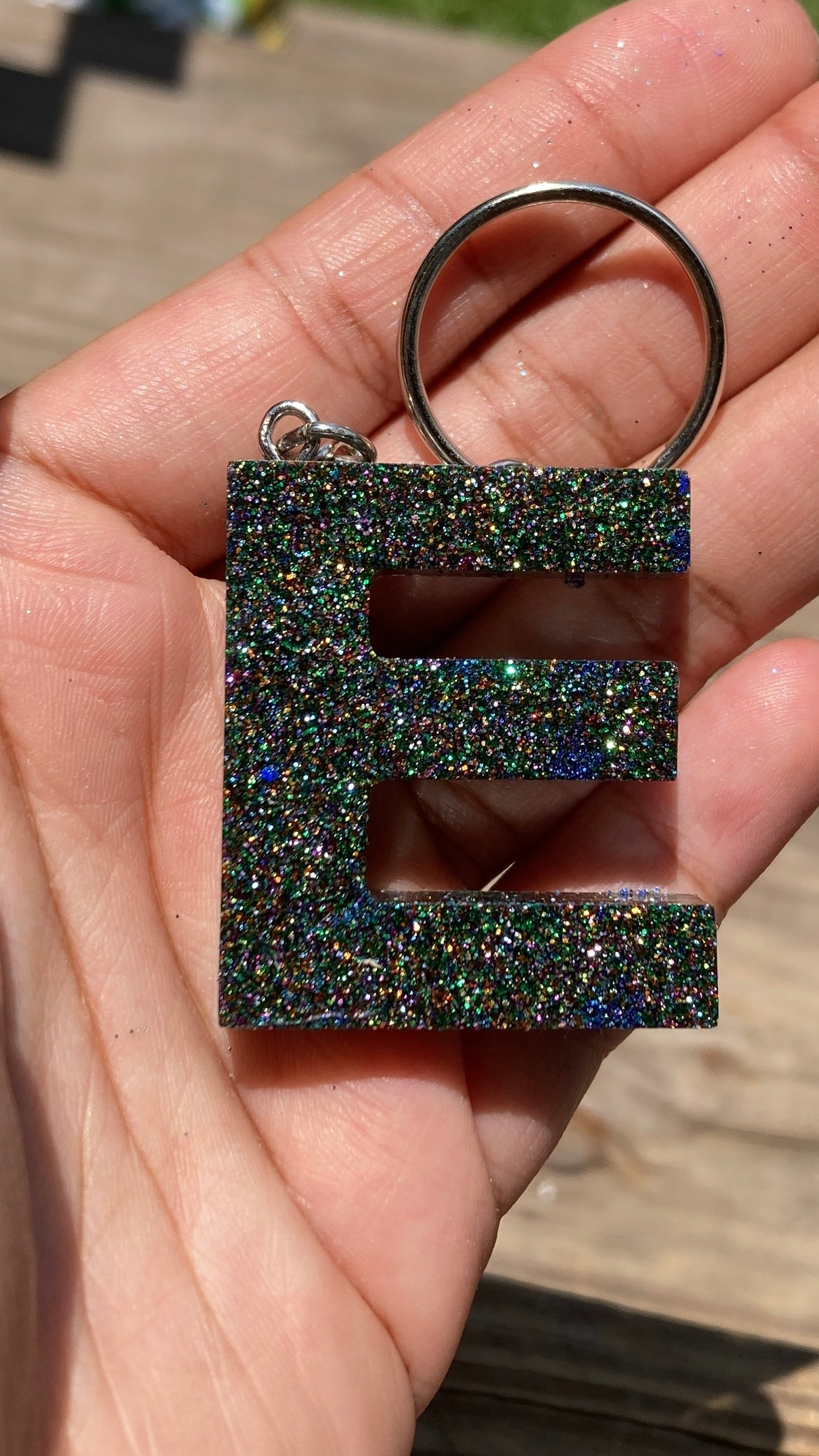 Letter E Keychain