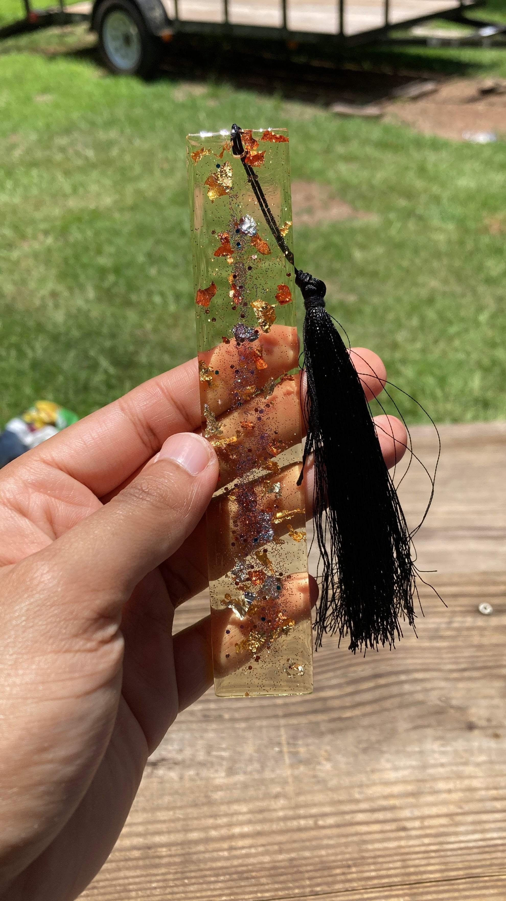 Silver and Gold Glitter Bookmark 🔖