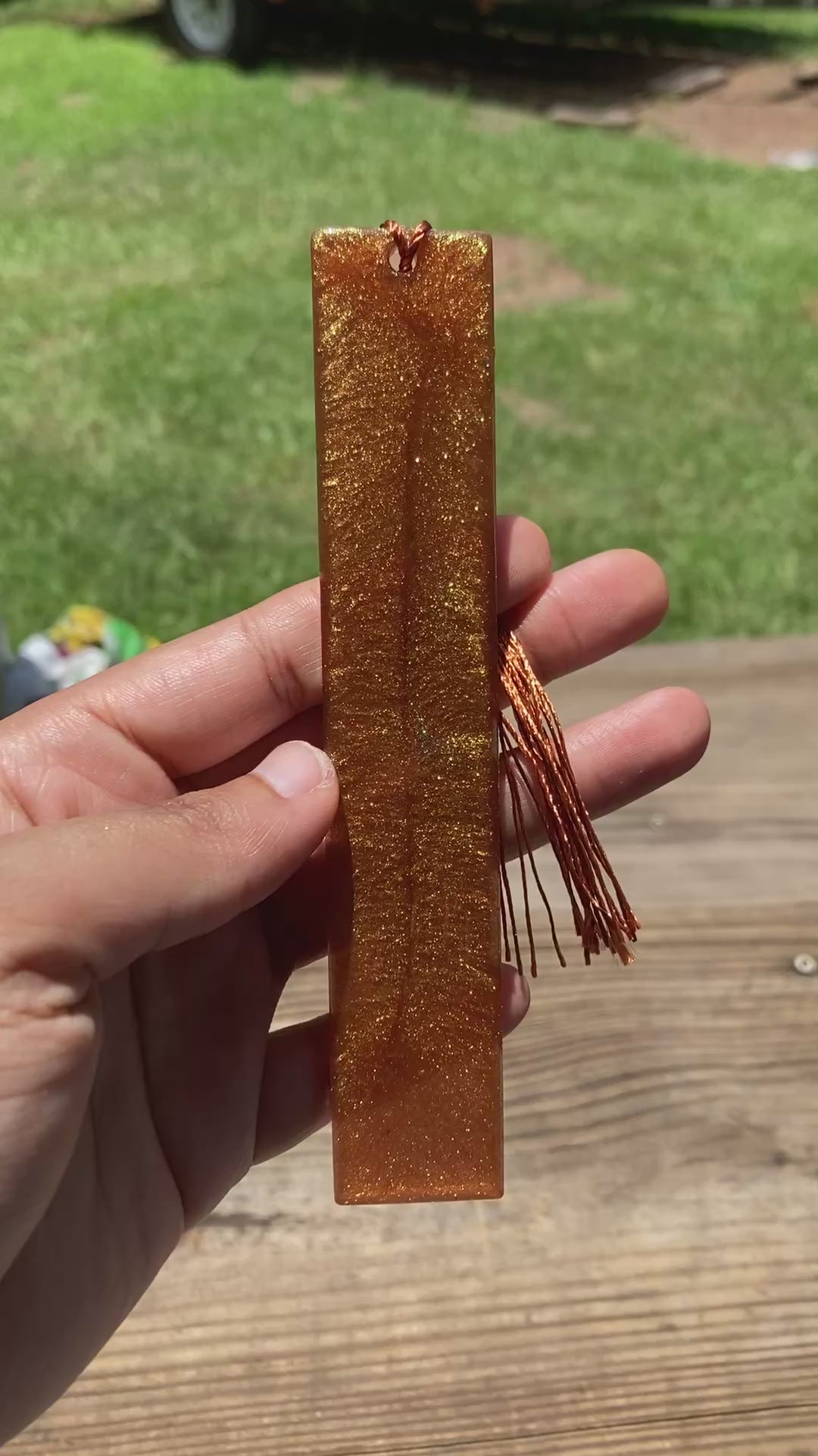 Amber Gold Bookmark