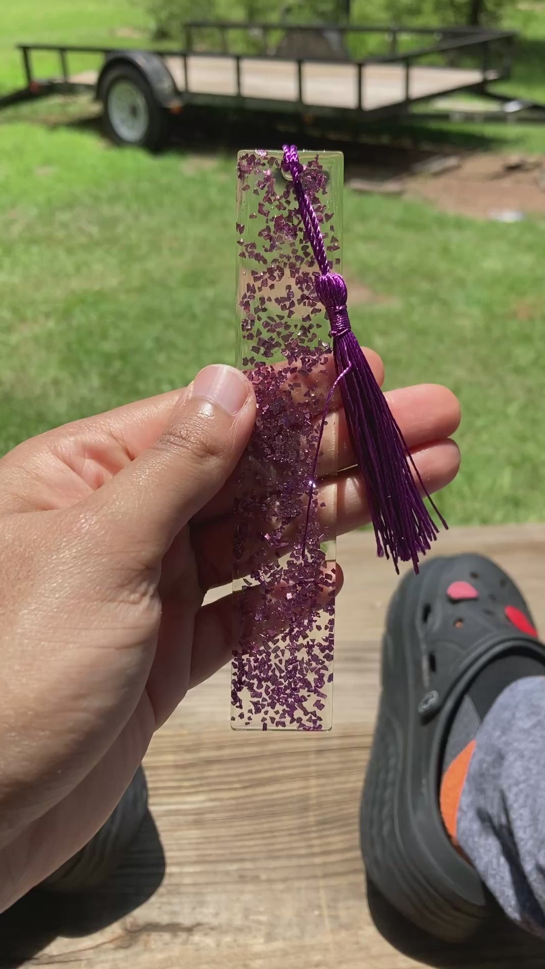 Purple Stardust Shimmer Bookmark