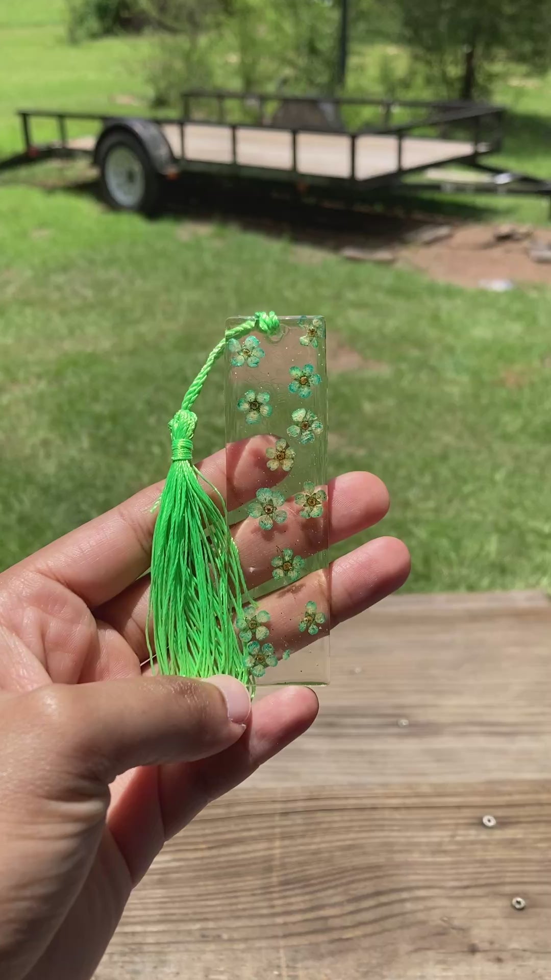 Floral Green Bookmark